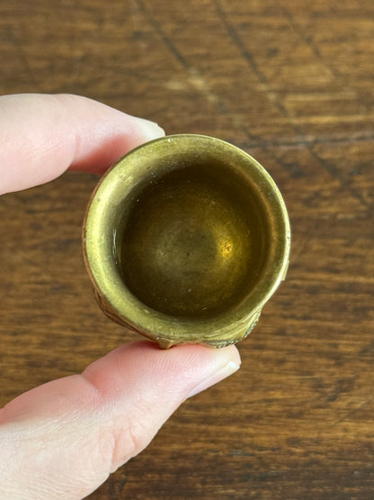 Miniature Brass Mortar and Pestle