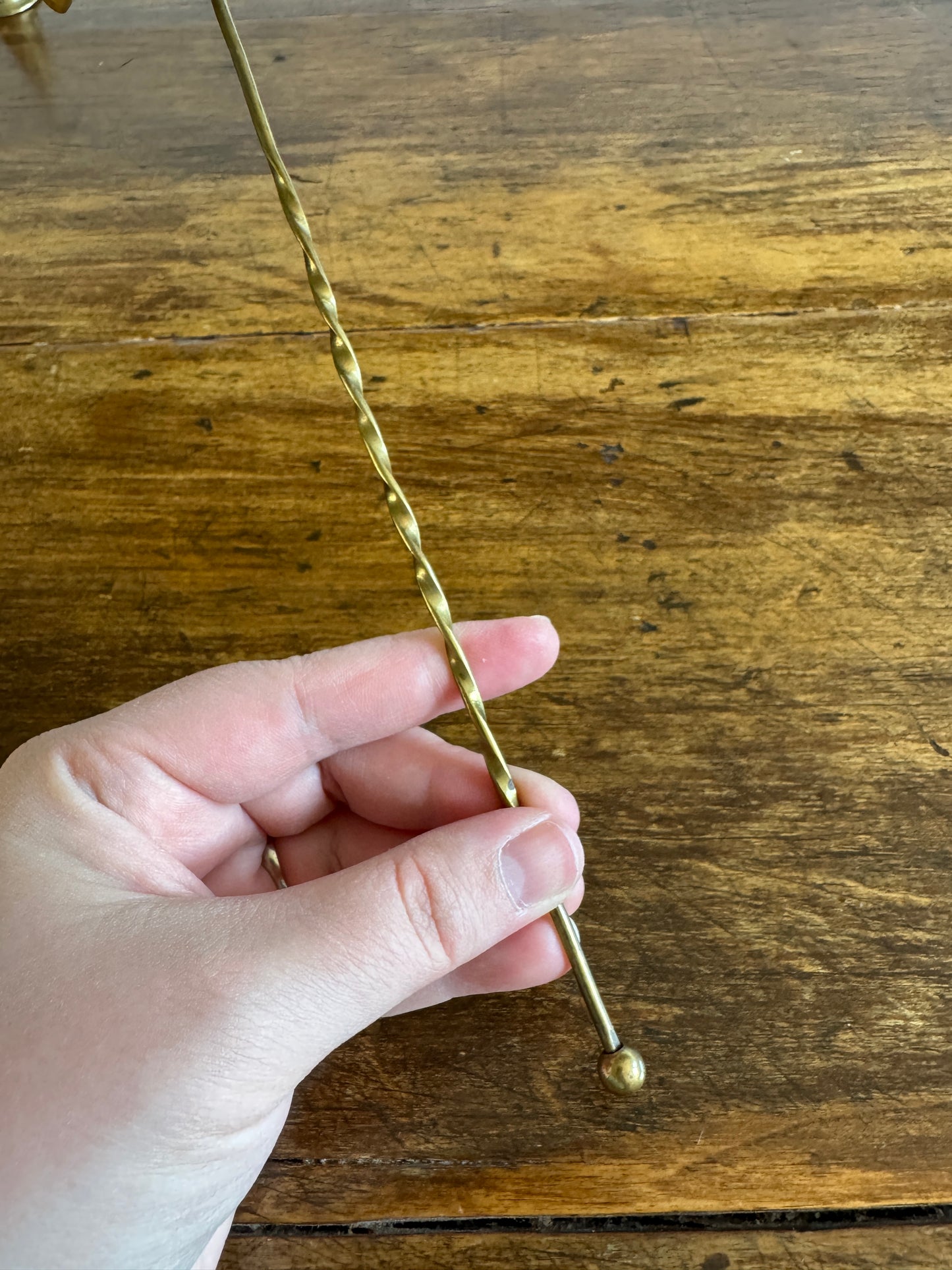 PICK ONE Vintage Brass Candle Snuffer - Etched Bell or Smooth Bell