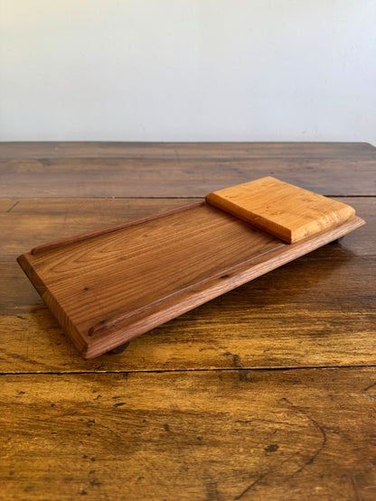 Wood Serving Board with Raised Platform and Edge Guards - Made in Canada