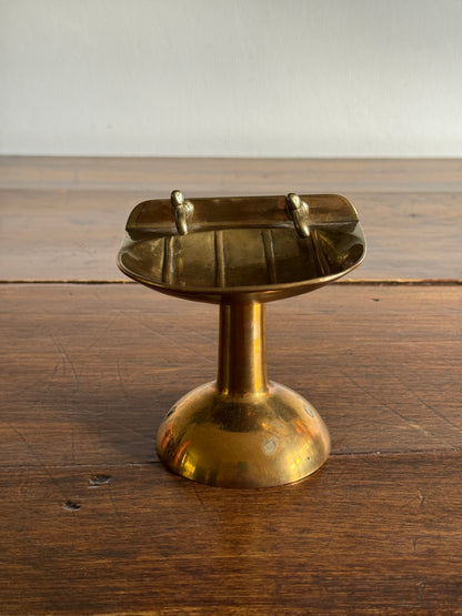 Vintage Brass Pedestal Sink Soap Dish - Bathroom Brass Decor