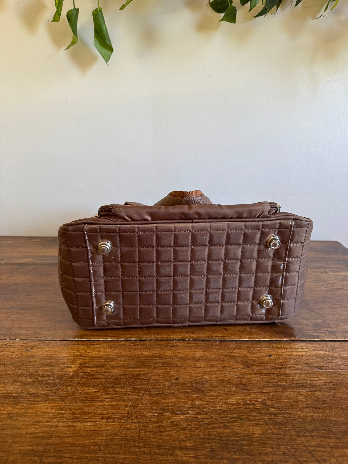 Brown Lug Bag with Lots of Pockets