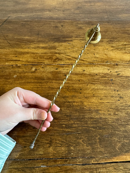 PICK ONE Vintage Brass Candle Snuffer - Etched Bell or Smooth Bell