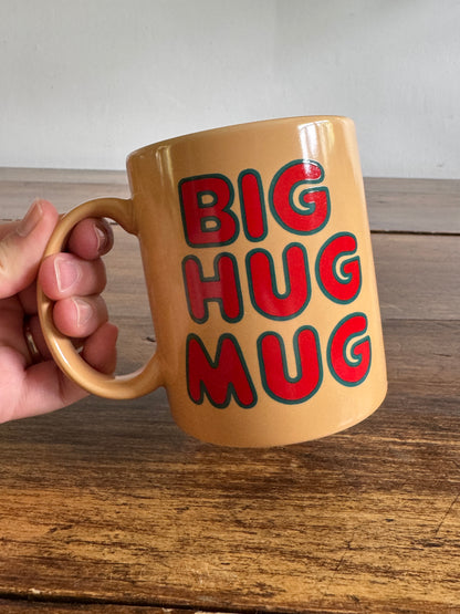 Vintage 80's FTD Ceramic Big Hug Mug - FTD Collectible Prop Mug - Big Hug Bouquet Mug - Made in Thailand