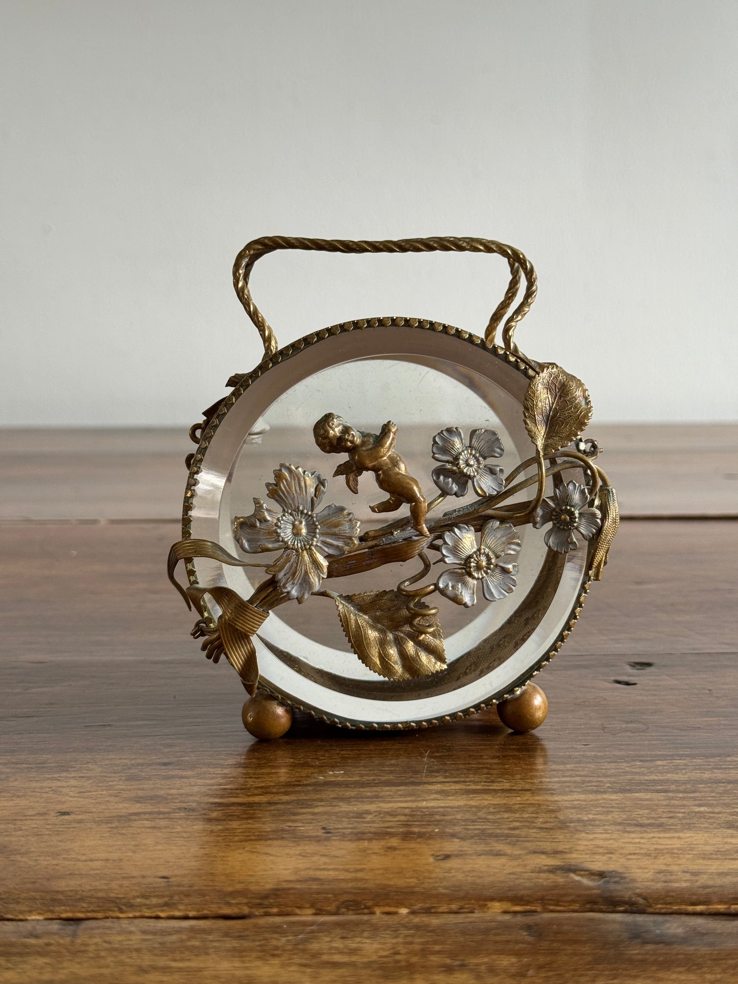 Vintage French Jewlery Box Glass Display - Condition Issues