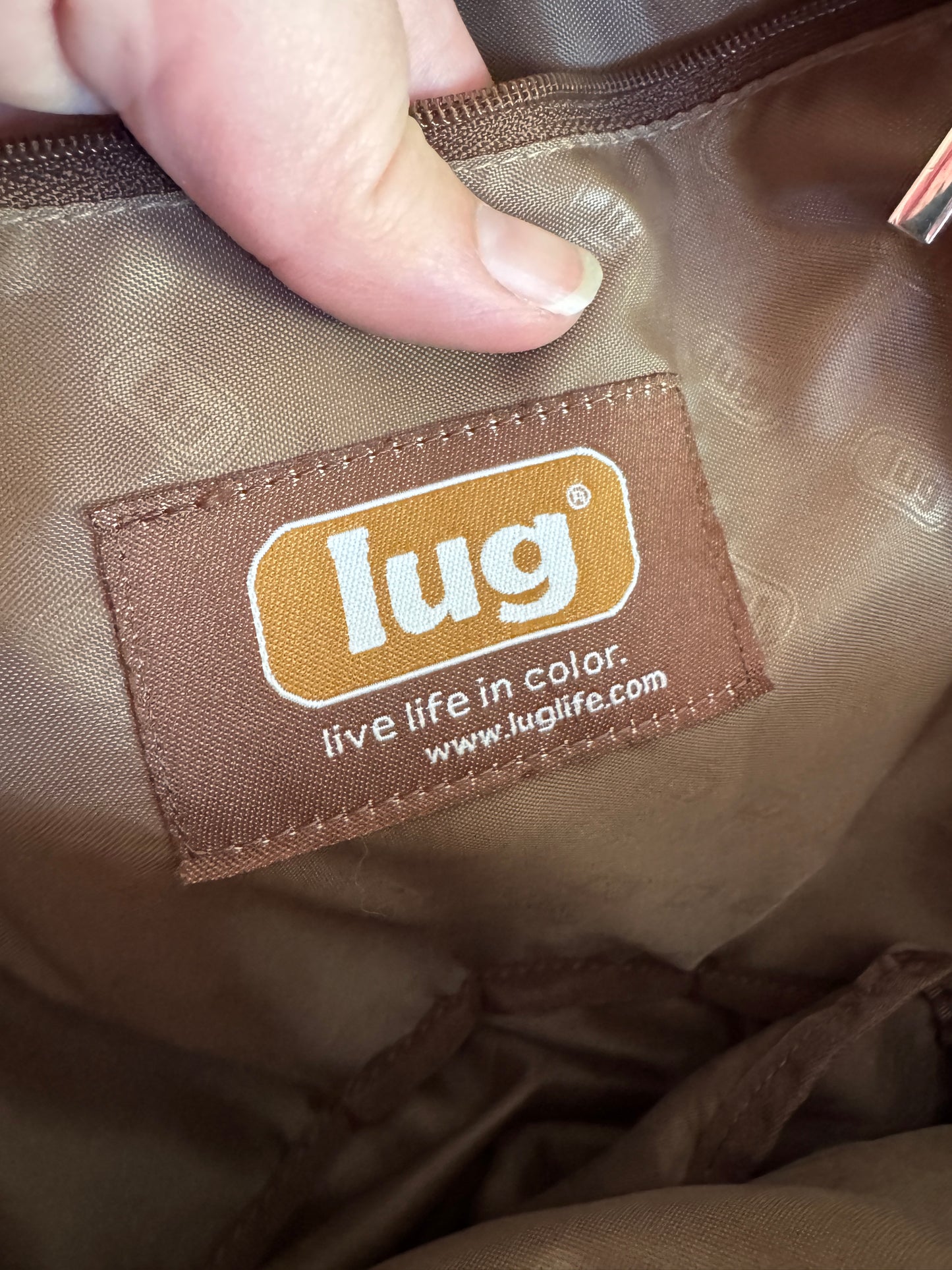 Brown Lug Bag with Lots of Pockets