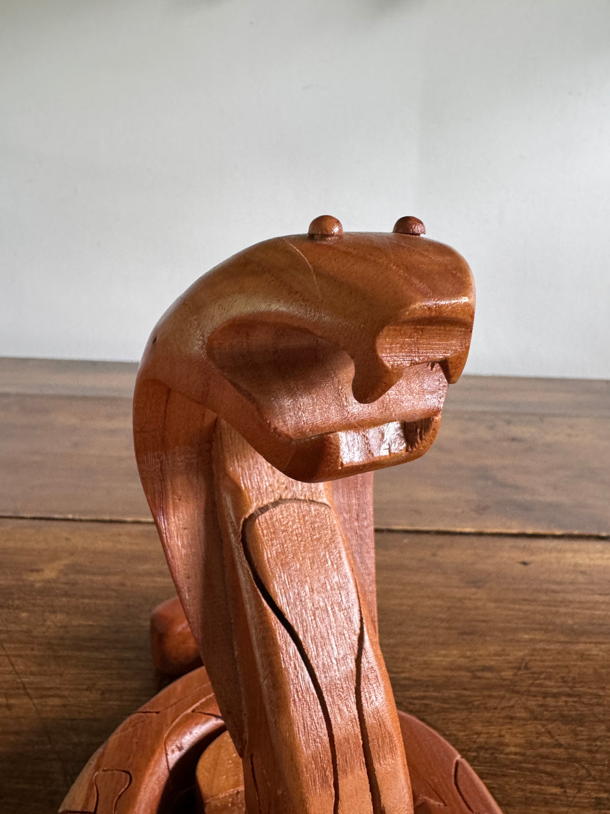 Wood Cobra Snake Puzzle - Standing Wood Snake Toy Puzzle
