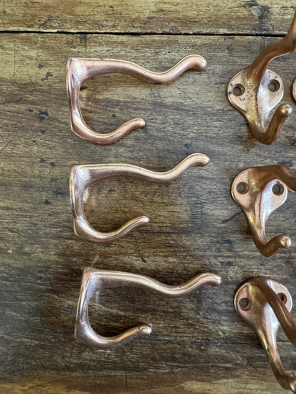 SINGLE - Copper Double Wall Hook