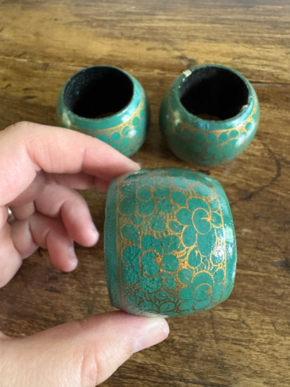 PICK A SET - Mixed Wood Hand Painted Napkin Rings - Made in India