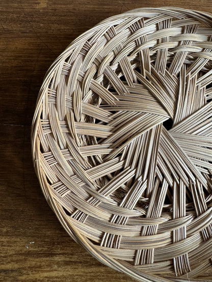Woven Wicker Flat Basket