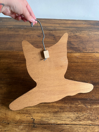 Funky Cat Clothing Hanger Made by Annie Rhinehard for Stupell - Made in USA