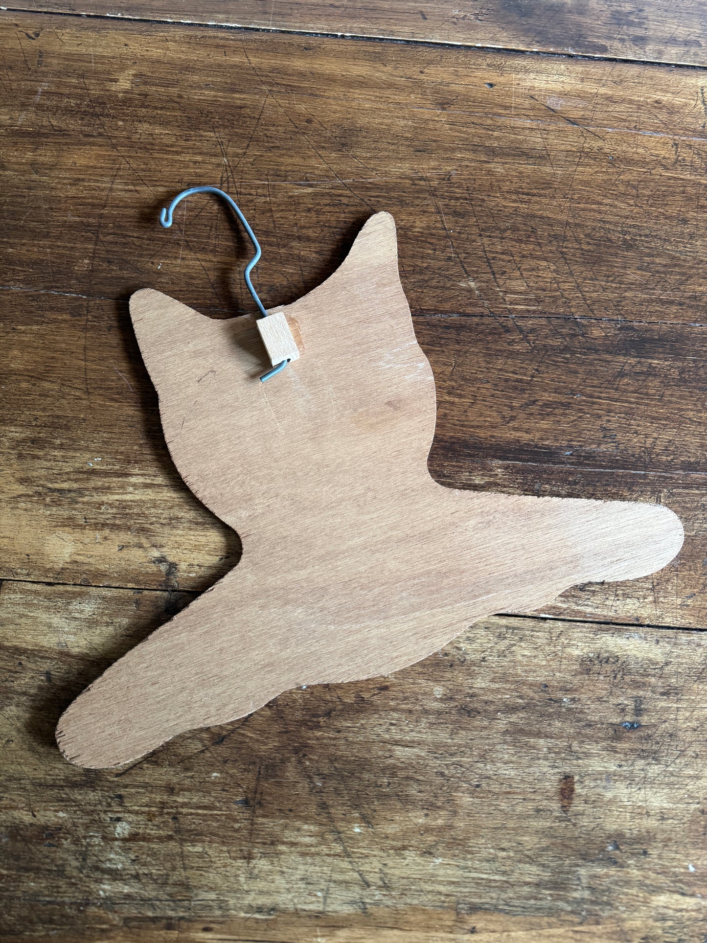 Funky Cat Clothing Hanger Made by Annie Rhinehard for Stupell - Made in USA