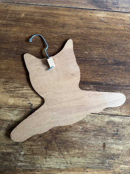 Funky Cat Clothing Hanger Made by Annie Rhinehard for Stupell - Made in USA