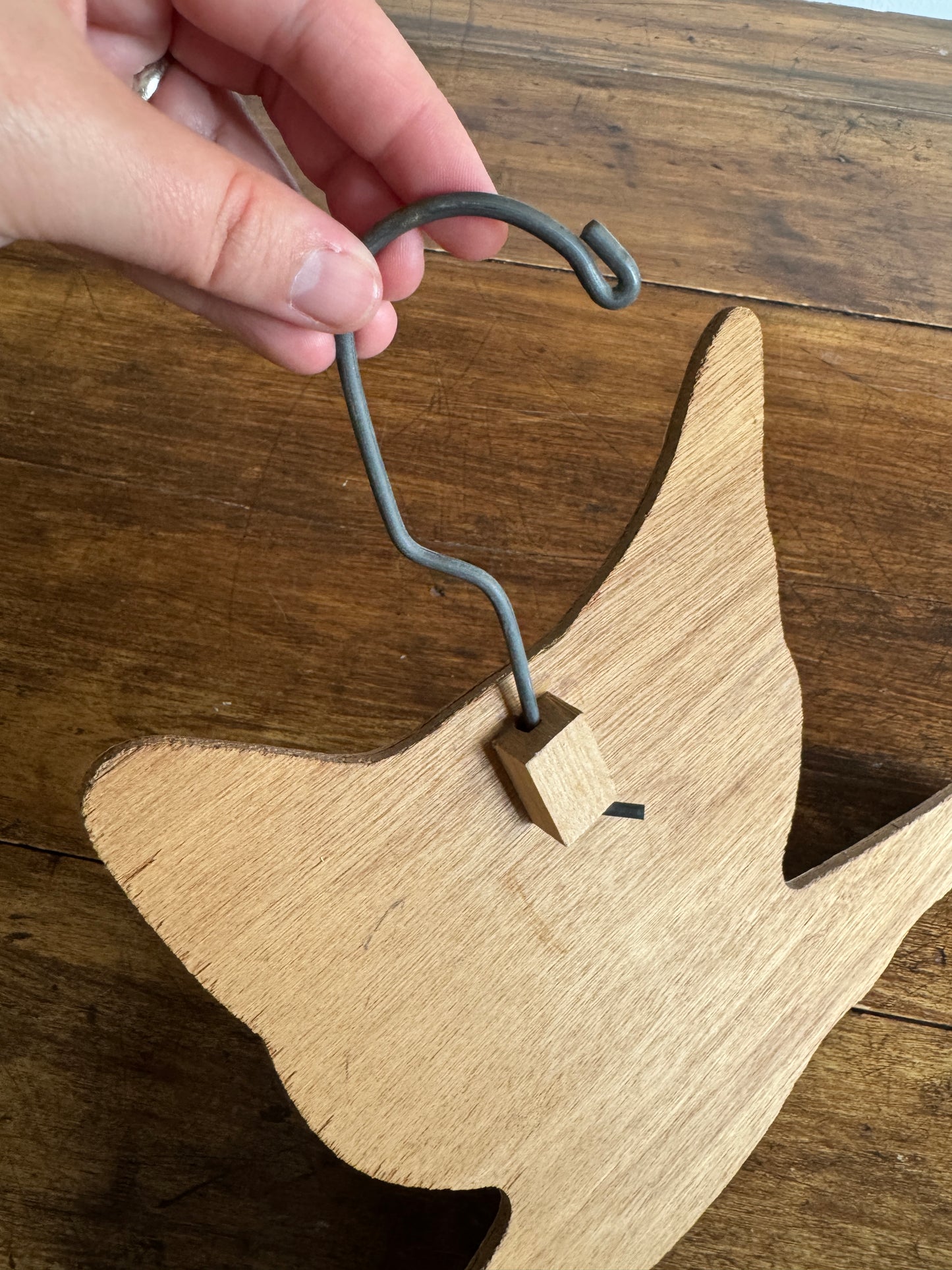 Funky Cat Clothing Hanger Made by Annie Rhinehard for Stupell - Made in USA