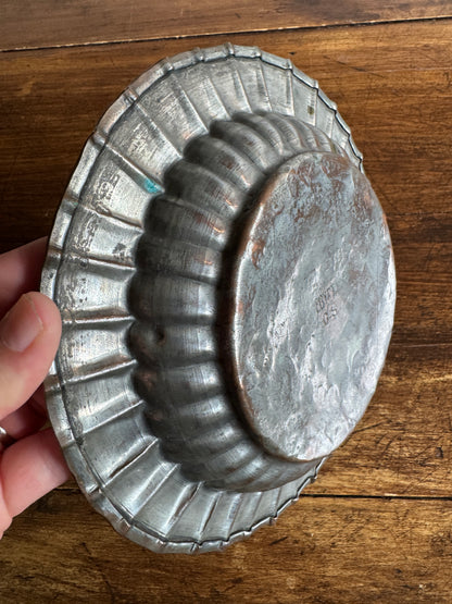 Etched and Fluted Metal Dish - Made in Egypt