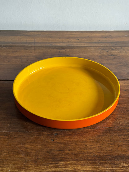 Vintage George Briard Mid Century Yellow and Orange Tray - Made in Japan
