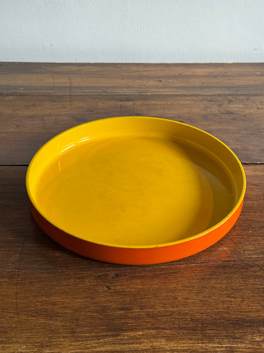 Vintage George Briard Mid Century Yellow and Orange Tray - Made in Japan