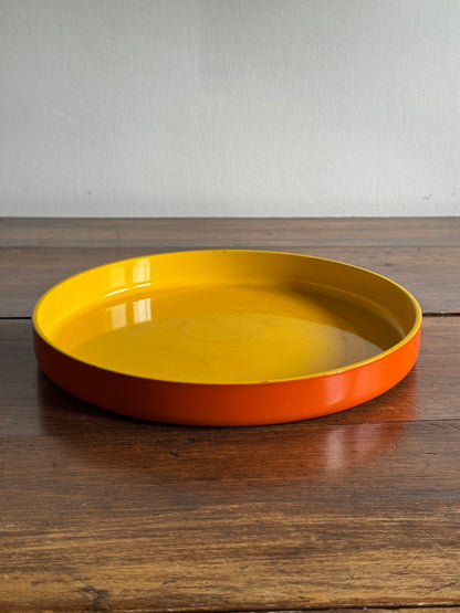 Vintage George Briard Mid Century Yellow and Orange Tray - Made in Japan