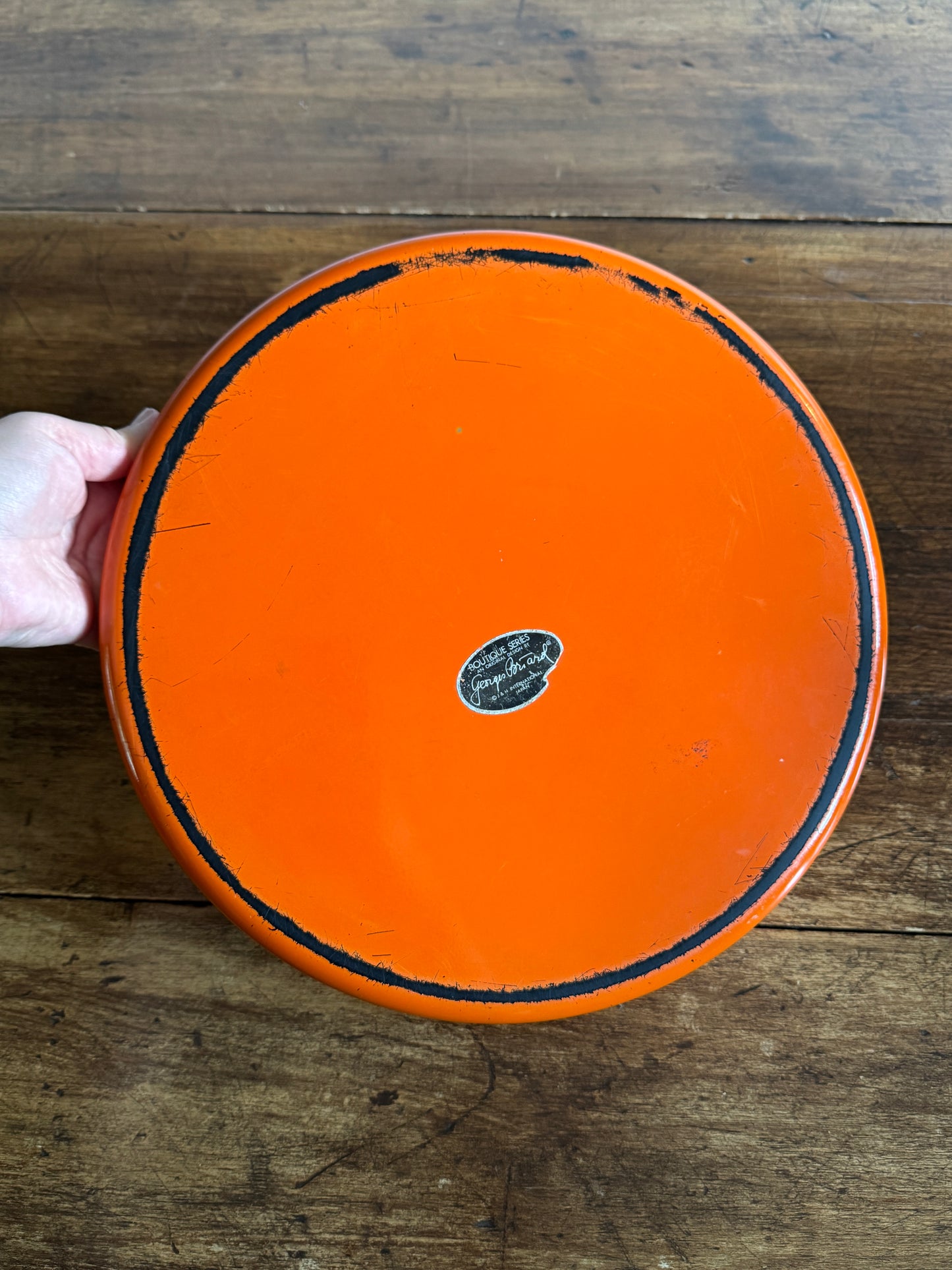 Vintage George Briard Mid Century Yellow and Orange Tray - Made in Japan