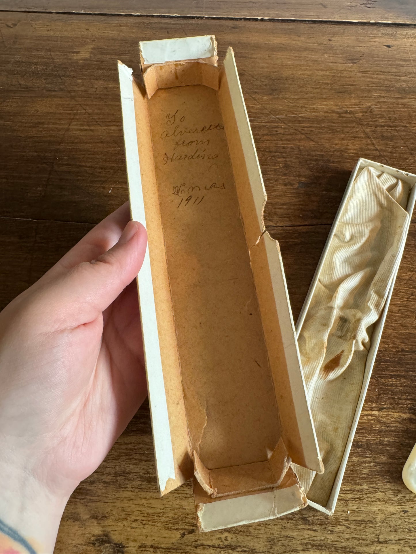 Antique Butter Knife with Sliver Plated Spreader and Mother Of Pearl Handle