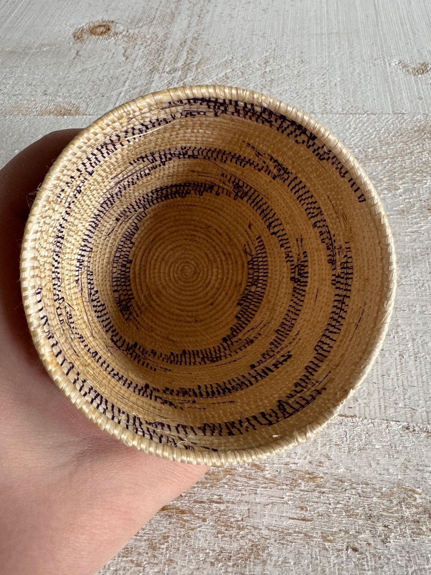 Woven Tight Woven Coil Basket with Pointed Lid - Small Storage Basket with Woven Detailed and Point Top