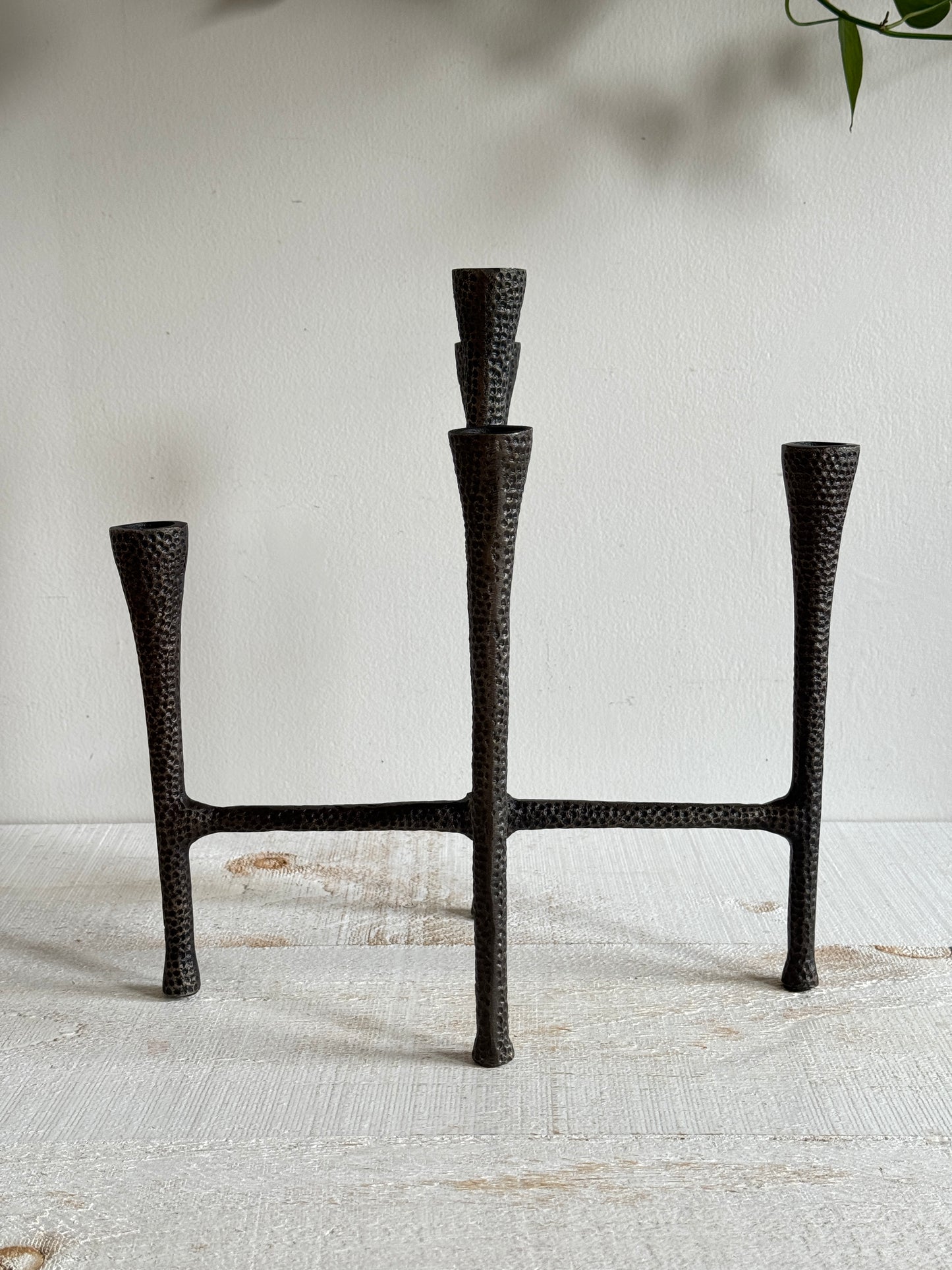 Brutalist Inspired Articulating Candle Holder - Metal Candlestick Table Center Piece