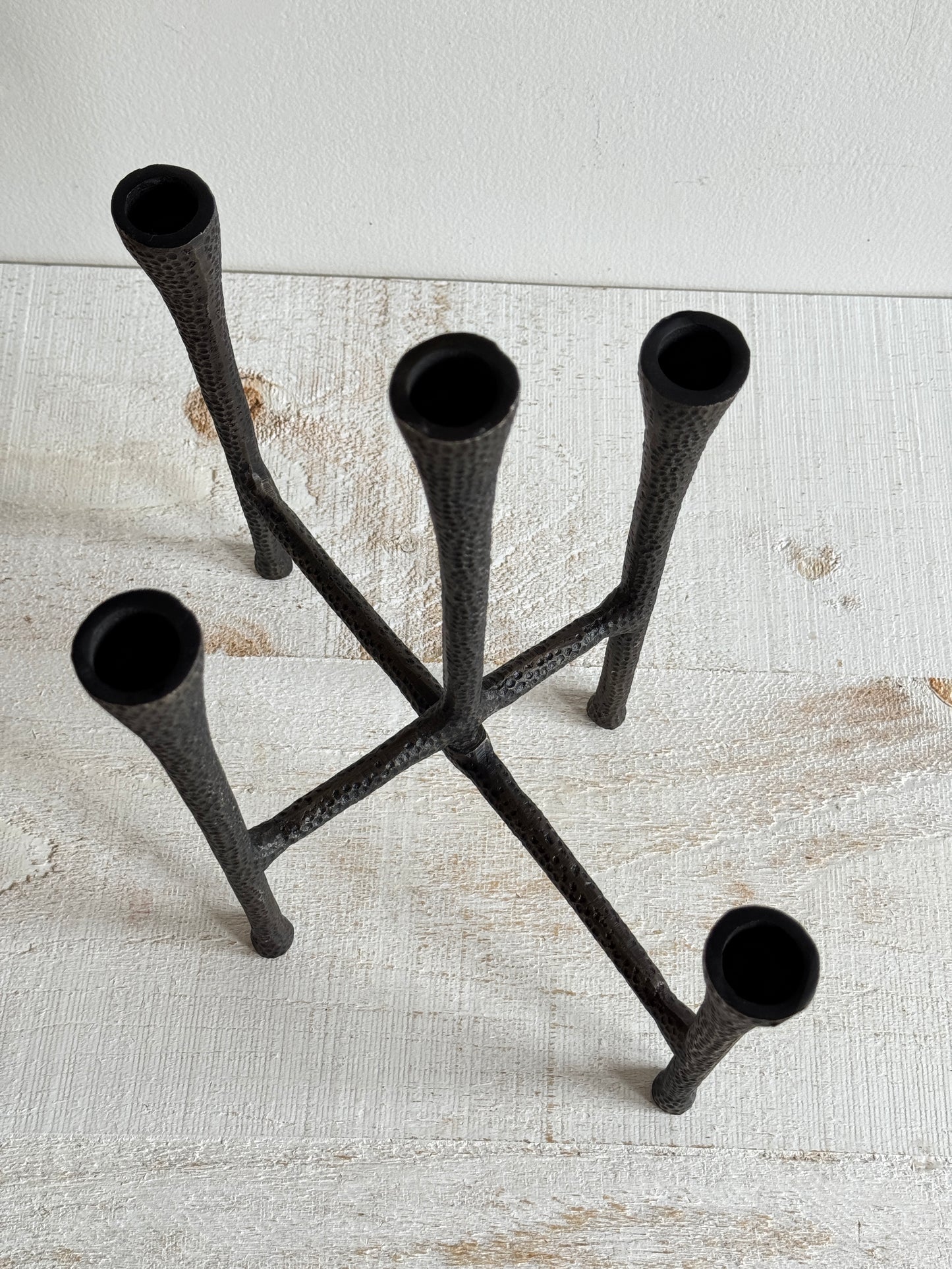 Brutalist Inspired Articulating Candle Holder - Metal Candlestick Table Center Piece