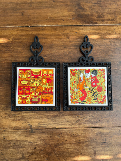 PICK ONE: Holt Howard Trivet Zodiac or Dancing Hippy Kids