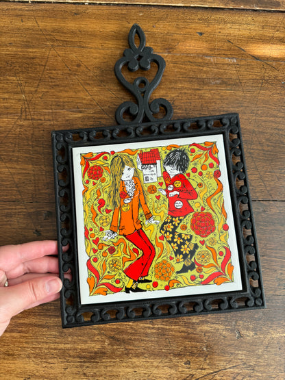 PICK ONE: Holt Howard Trivet Zodiac or Dancing Hippy Kids