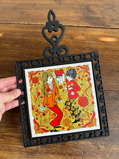 PICK ONE: Holt Howard Trivet Zodiac or Dancing Hippy Kids