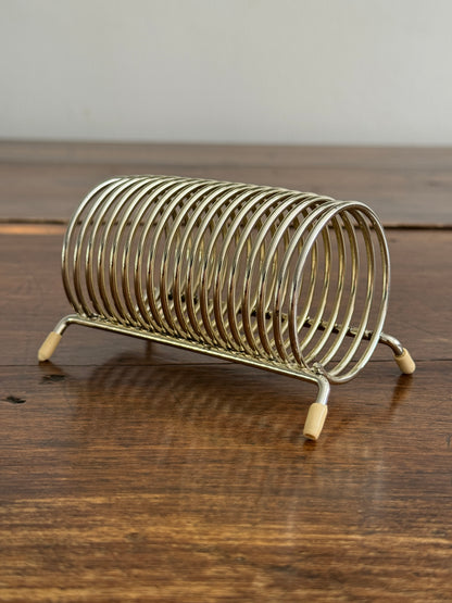 Vintage Coil Letter Holder with White Rubber Feet - Desk Organizer