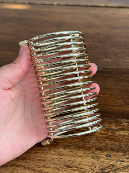 Vintage Coil Letter Holder with White Rubber Feet - Desk Organizer