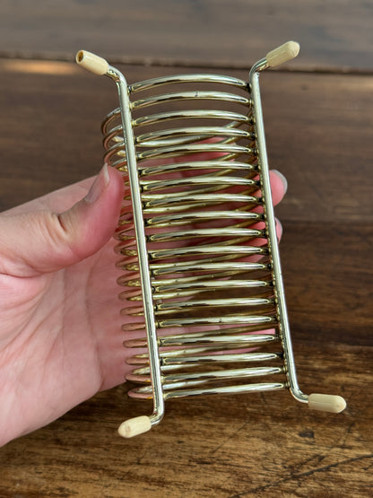 Vintage Coil Letter Holder with White Rubber Feet - Desk Organizer