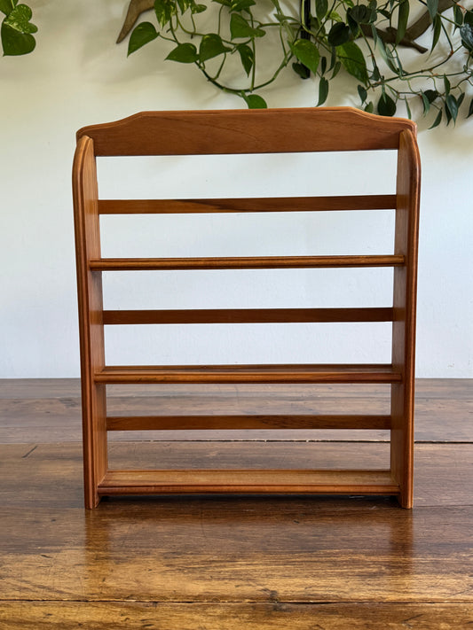 Large Wood Spice Rack with Simplistic Design - Wall Mounted or Table Top
