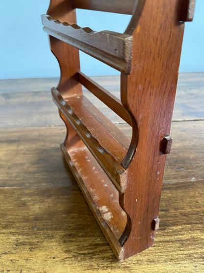 Small Spice Rack with Simple Wavy Front Design - Table Top or Wall Mounted