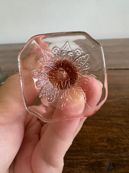 Vintage Set of Pink Depression Glass Jeannette Glass Salt and Pepper Shakers