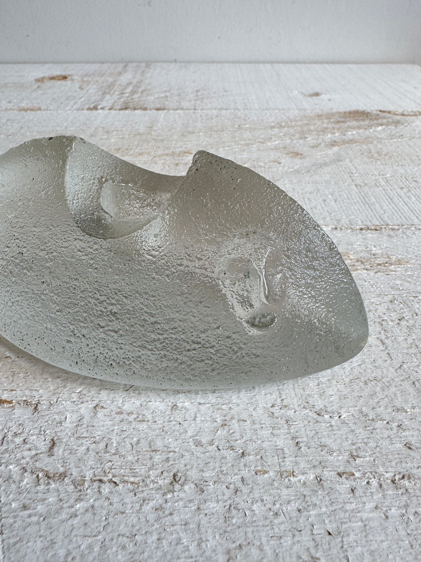 Cold Creek Clear Glass Candle Holder with Design Sides
