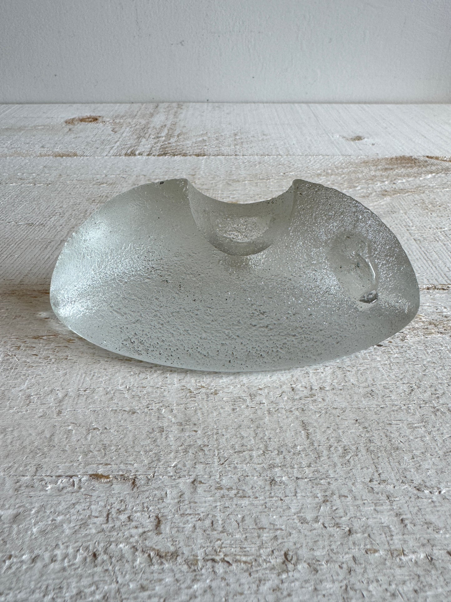 Cold Creek Clear Glass Candle Holder with Design Sides