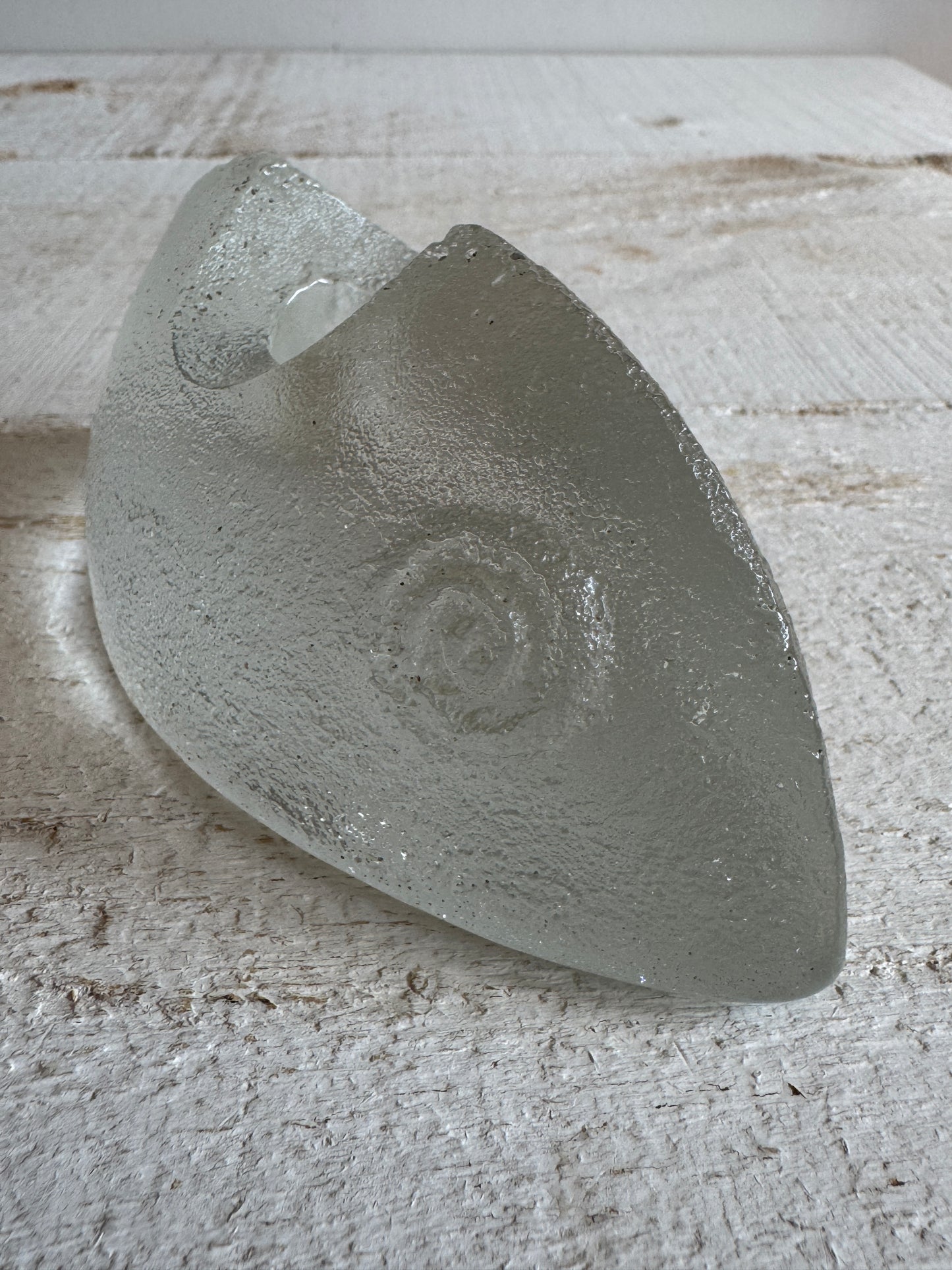 Cold Creek Clear Glass Candle Holder with Design Sides