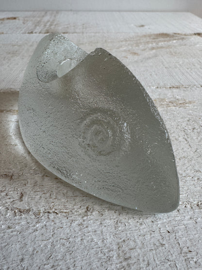 Cold Creek Clear Glass Candle Holder with Design Sides