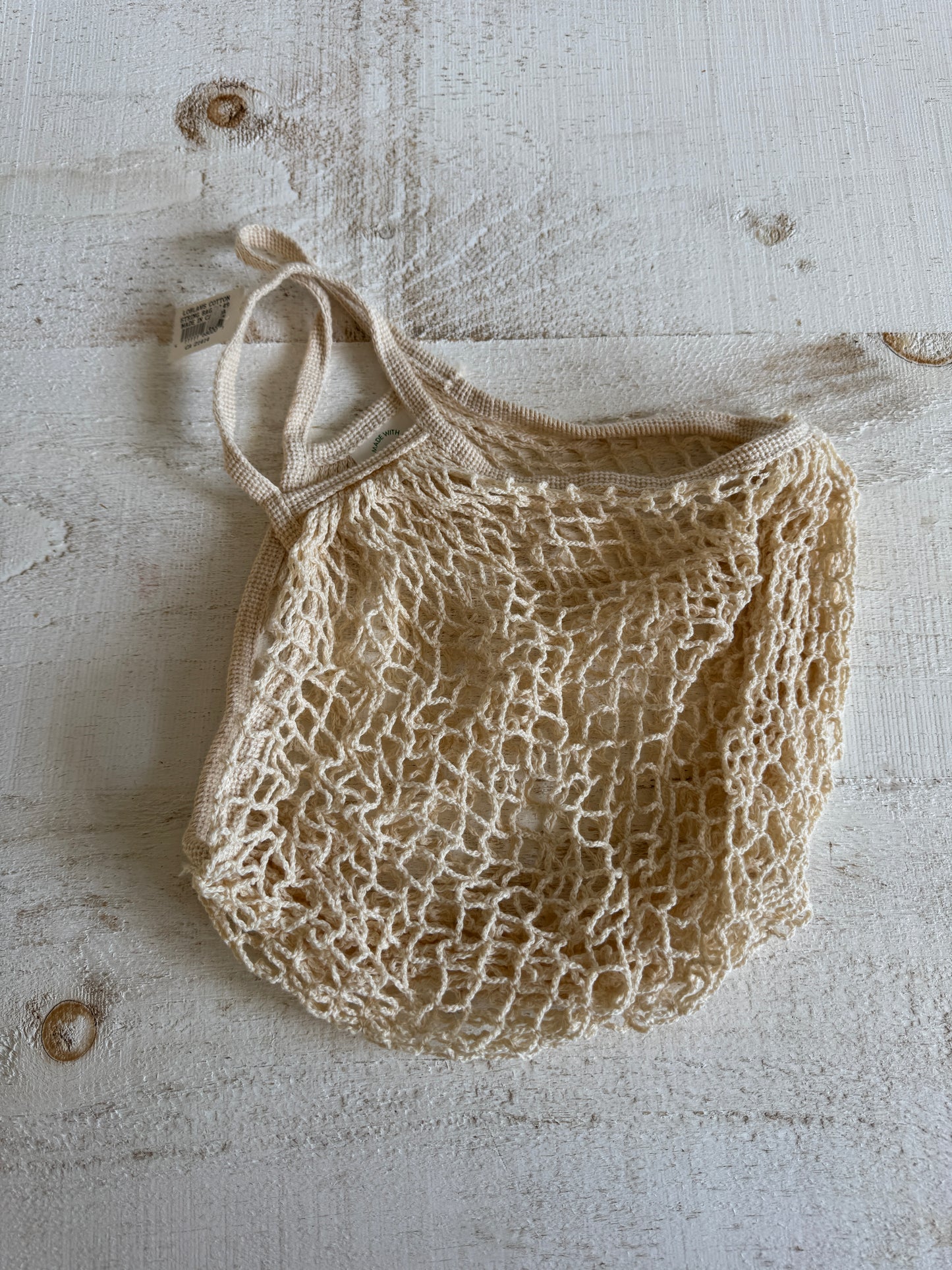 Vintage 100% Cotton Mesh Produce Bag - Made in Canada