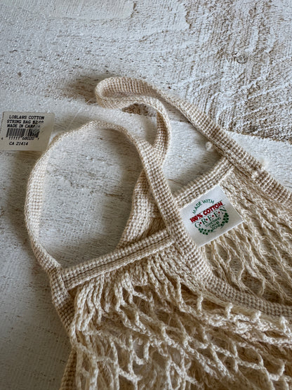 Vintage 100% Cotton Mesh Produce Bag - Made in Canada
