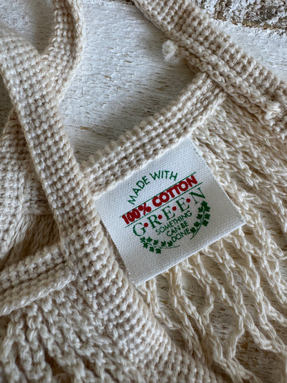 Vintage 100% Cotton Mesh Produce Bag - Made in Canada