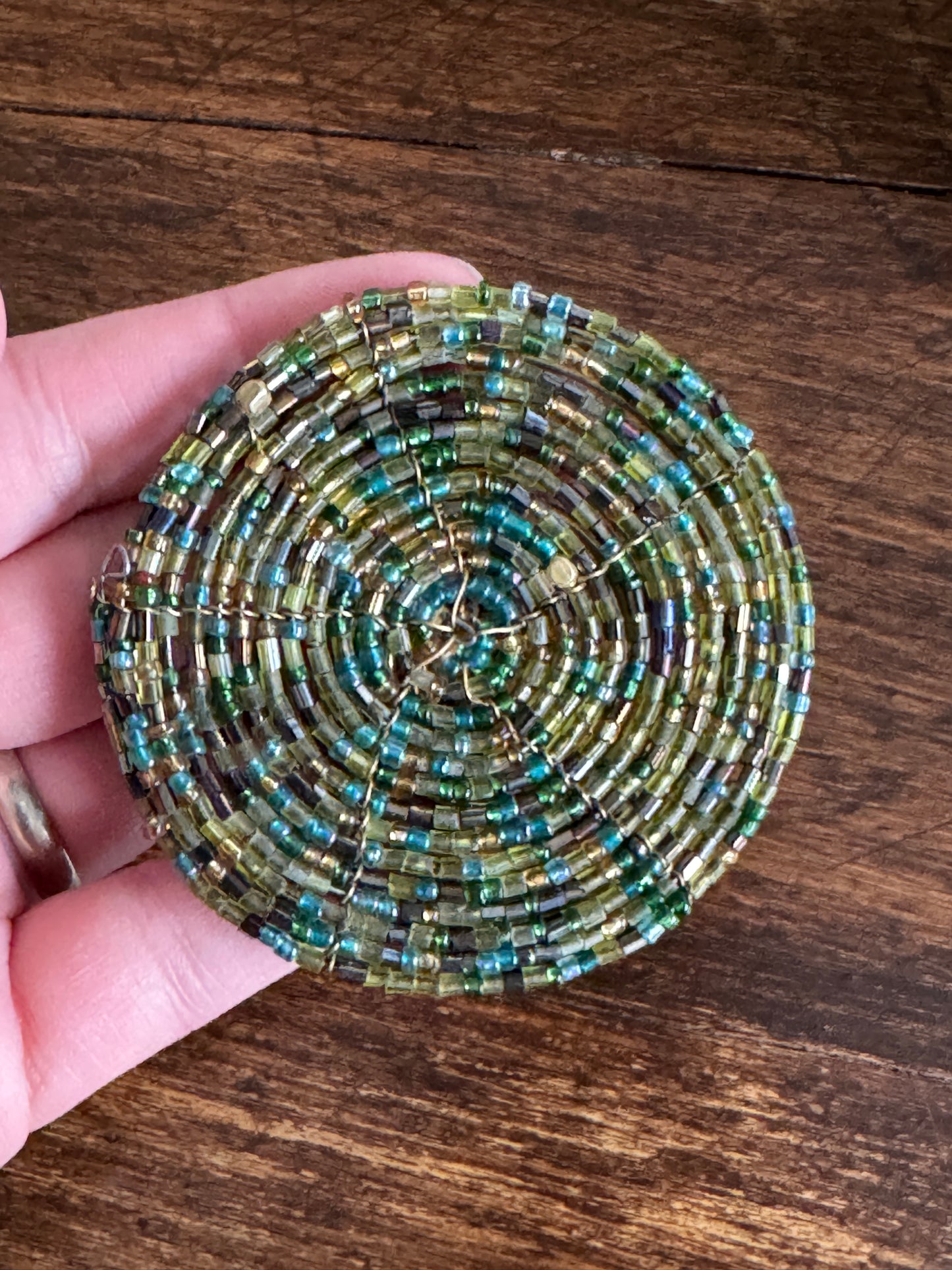 Beaded Napkin Rings with Twisted Metal