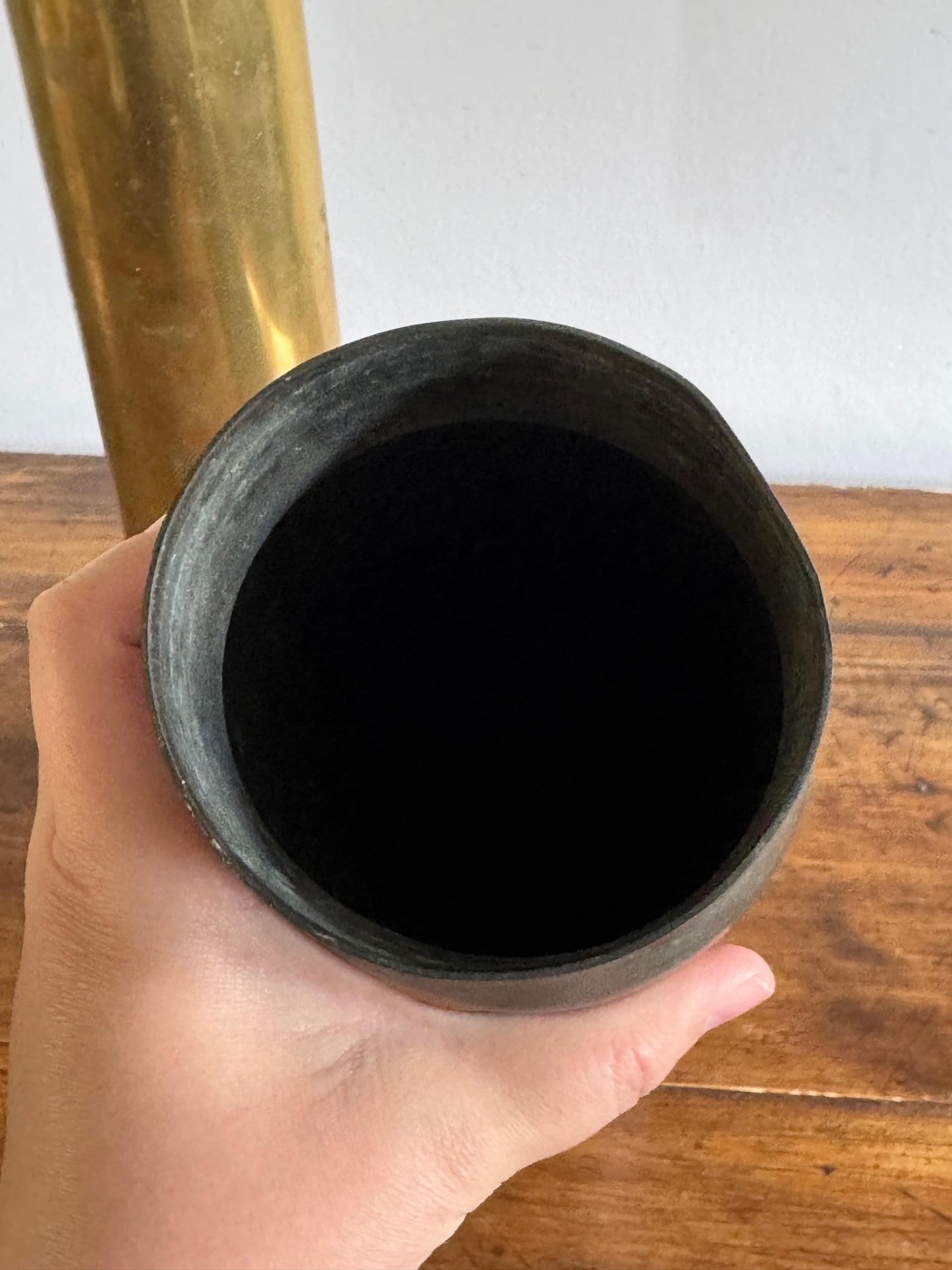 PICK ONE: Large Brass Trench Art Floor Vases