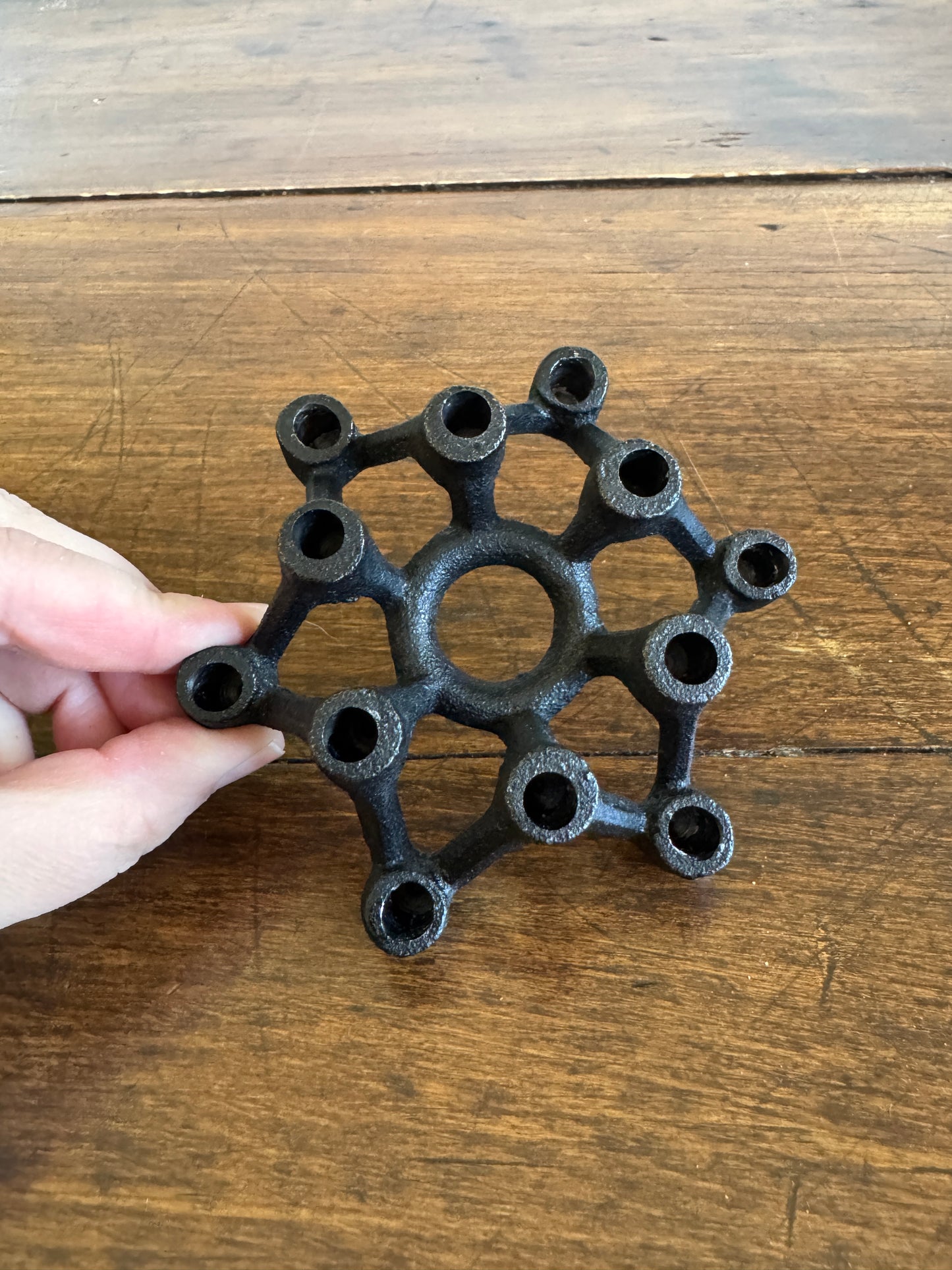 Vintage Metal Skinny Tapered Candle Japan Spider Candleholder