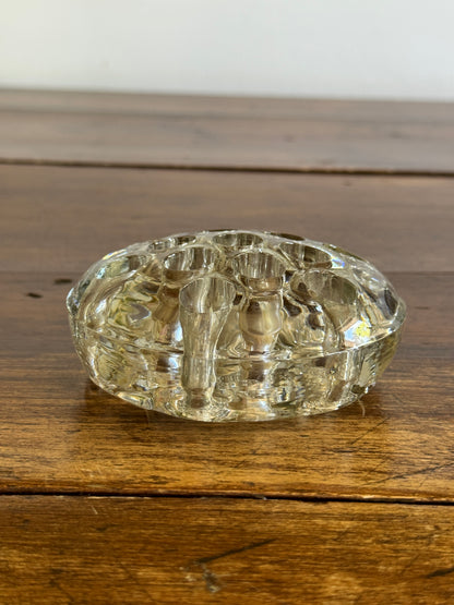 Vintage Lot of Three Glass Flower Frogs