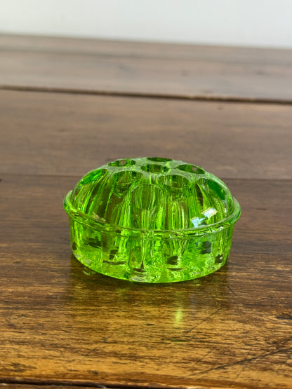 Vintage Lot of Three Glass Flower Frogs