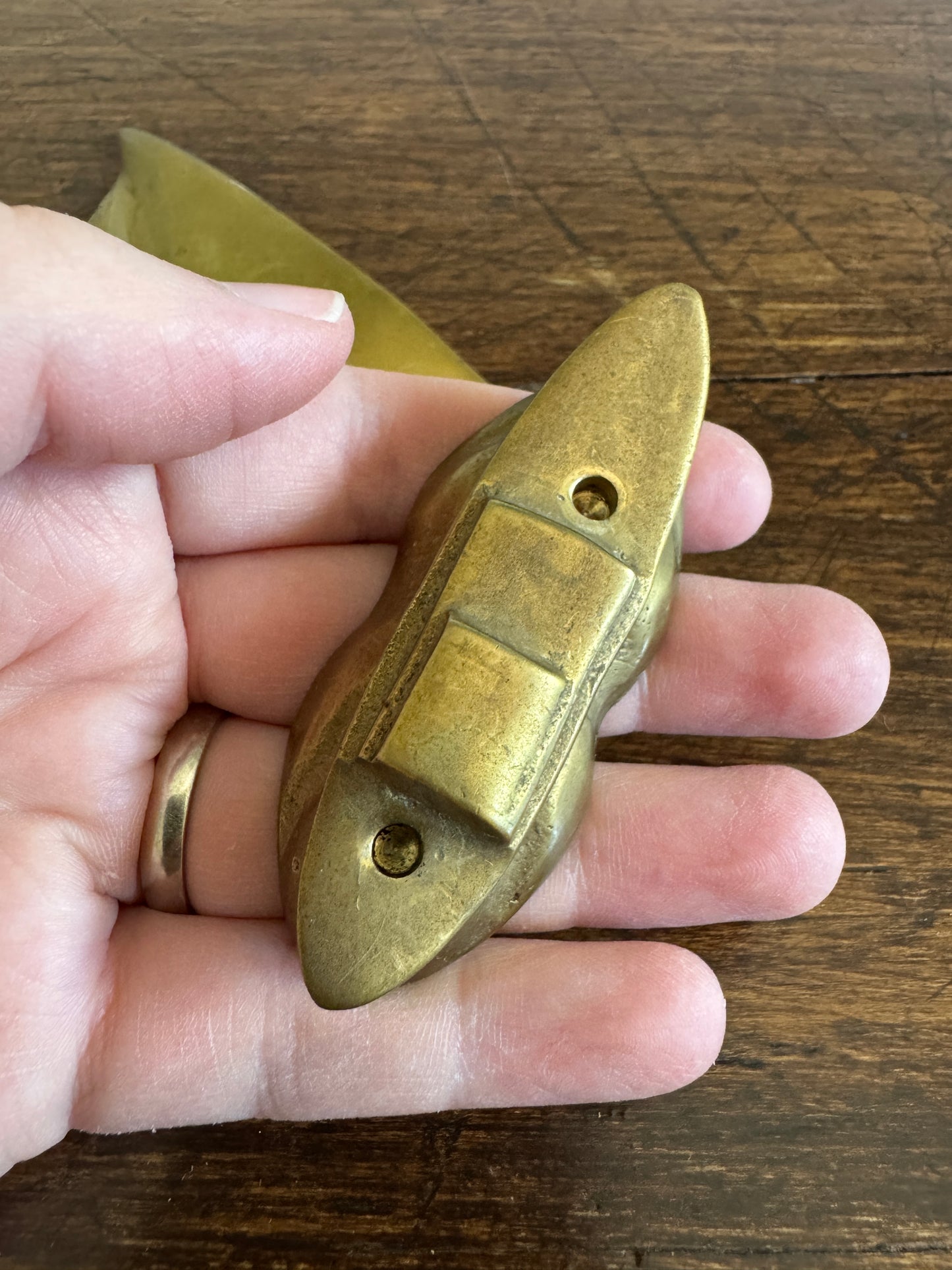 Small Brass Sailboat Figurine with Removeable Sail