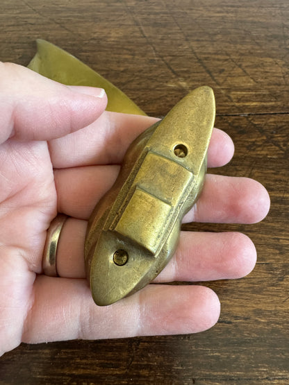 Small Brass Sailboat Figurine with Removeable Sail