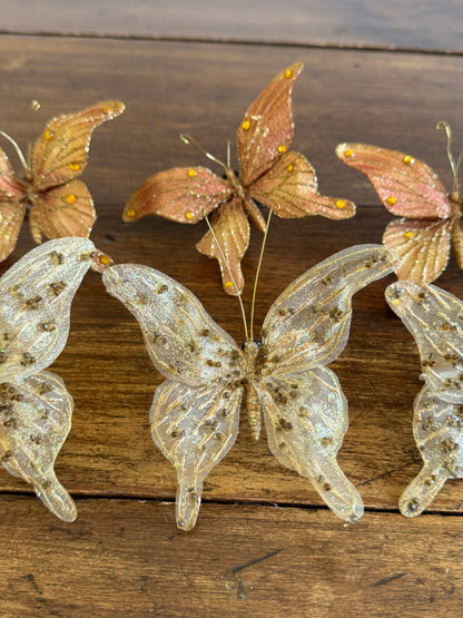 Mixed Lot of Clip On Butterfly Ornaments